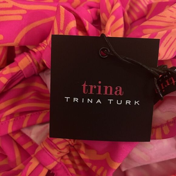 Trina Turk Dress NWT Juju Floral Jersey Halter Mini Dress - Picture 9 of 11